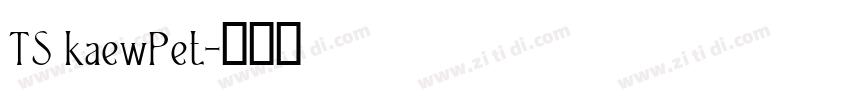 TS kaewPet字体转换